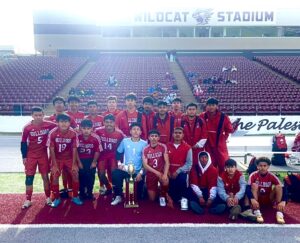 Kilgore's soccer Bulldogs went 4-0 in the Palestine Tournament and remain unbeaten this season (7-0-2). (Photo courtesy of KHS BOYS SOCCER BOOSTER CLUB FACEBOOK)