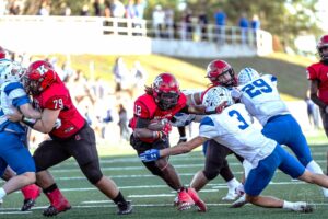 Kilgore freshman running back Rayshaun Williams (12), pictured here against Needville, is sure to be a part of the first-ever All-ETBlitz.com Gridiron Team, set to be released at noon, Friday. (File photo by ALEX NABOR - ETBLITZ.COM)