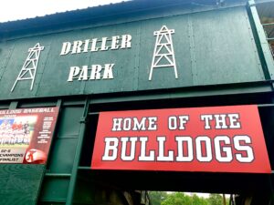 Kilgore's Driller Park, one of the oldest, and still one of the best, places to watch a baseball game in the state of Texas, home of the Kilgore Bulldogs, and Friday night, site of a District 17-4A game between KHS and Carthage. (Photo by MITCH LUCAS)