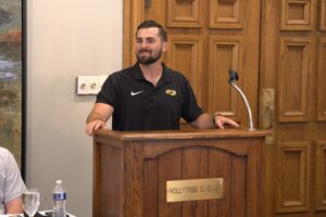 Tyler Junior College coach Tanner Jacobson (above), whose Apaches likely return more experience than any team in the Southwest Junior College Football Conference in 2024. (Photo by MITCH LUCAS - ETBLITZ.COM)