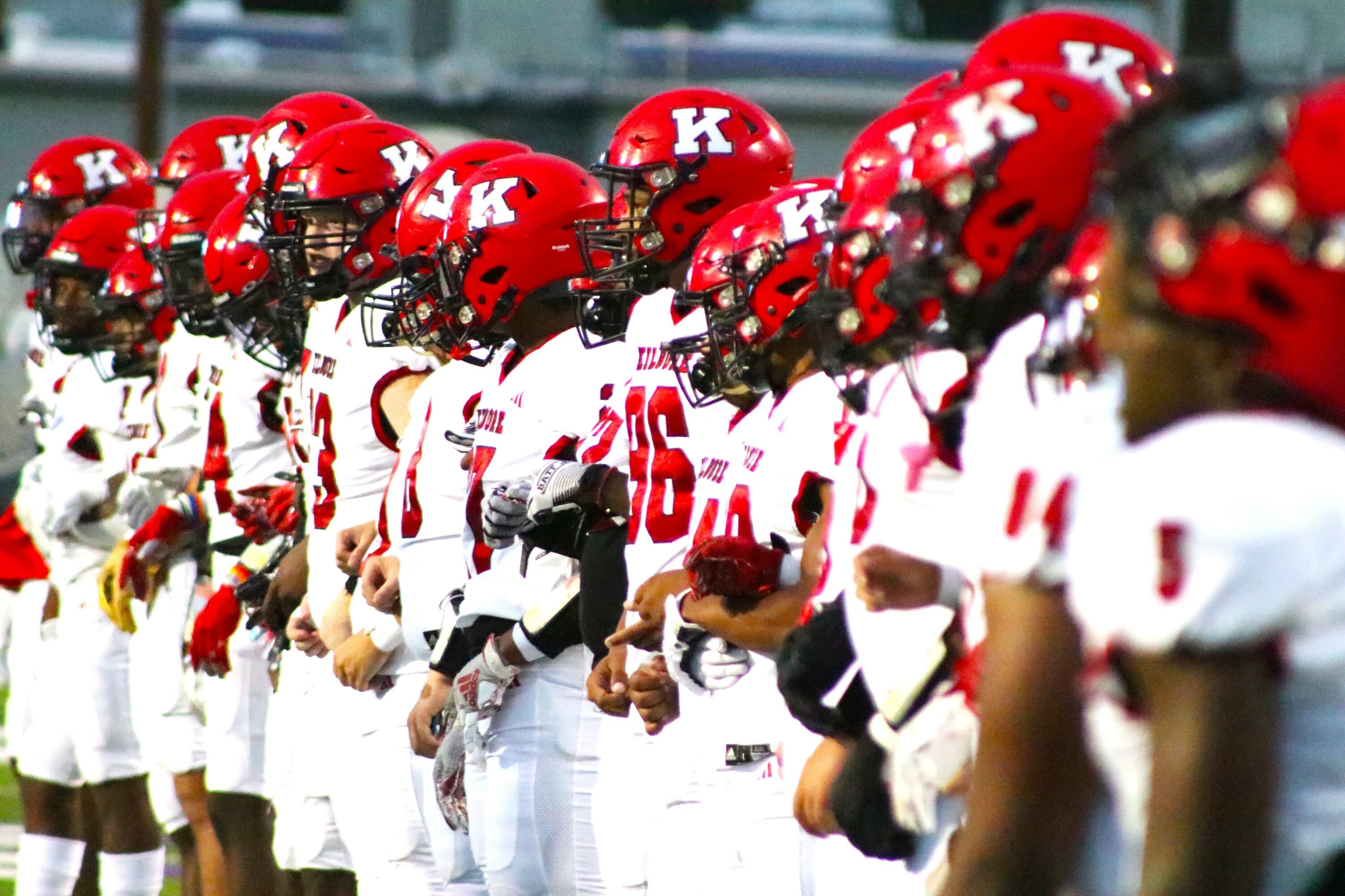 The Kilgore Bulldogs are shown here, lining up before the kickoff of a road game in 2023. We've accumulated several schedules for you guys here in one spot; we'll have more and more on high school football as it gets closer. (Photo by DENNIS JACOBS - ETBLITZ.COM)