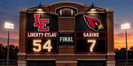 Liberty-Eylau Final Scoreboard at Sunset