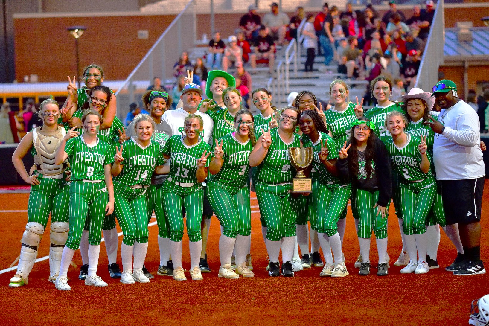 This photo of the Overton High School softball team was made after a playoff win. Other programs might want to get used to that, if 2024 is any indication. (Photo by RONNIE SARTORS - SPORT SHOT PHOTOGRAPHY - ETBLITZ.COM)